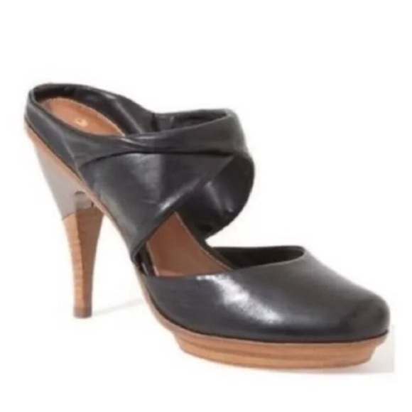 leifsdottir Shoes - Anthropologie Leifsdottir Jenni Black Italian Leather Heels Size 38 EUR/8 US